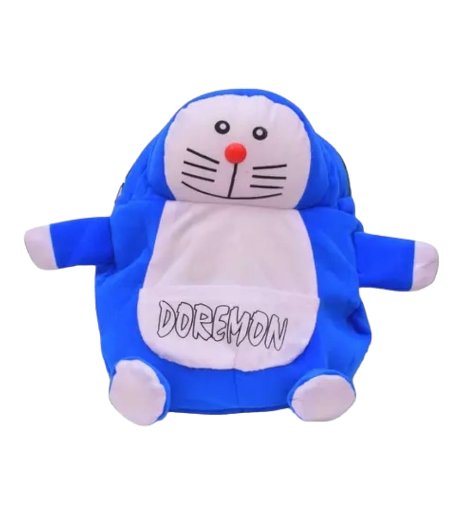 Cute Stylish Doremon Baby Bag - 14 inch School Bag for Kids (Blue)
